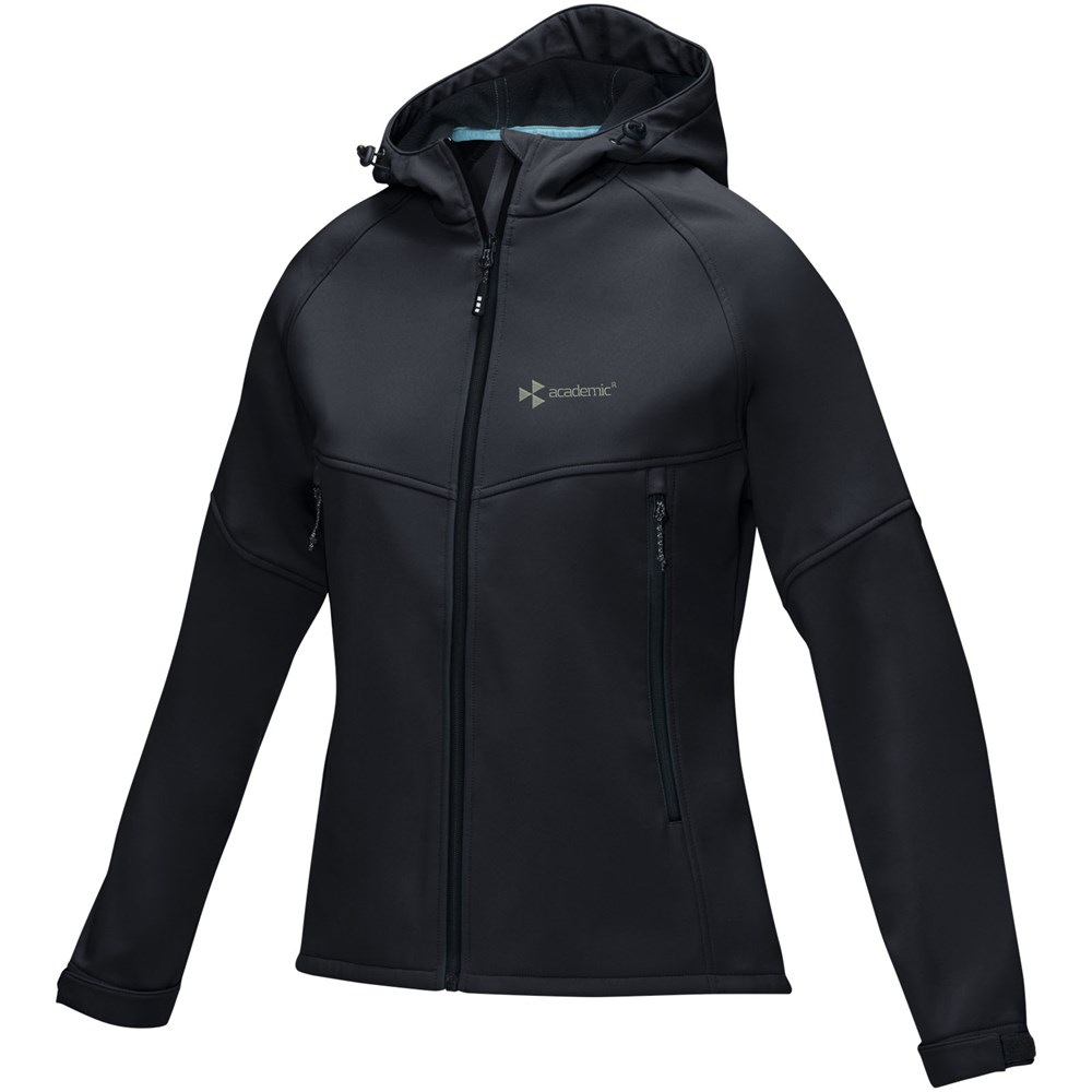 Coltan Softshelljacke aus recyceltem Material für Damen schwarz