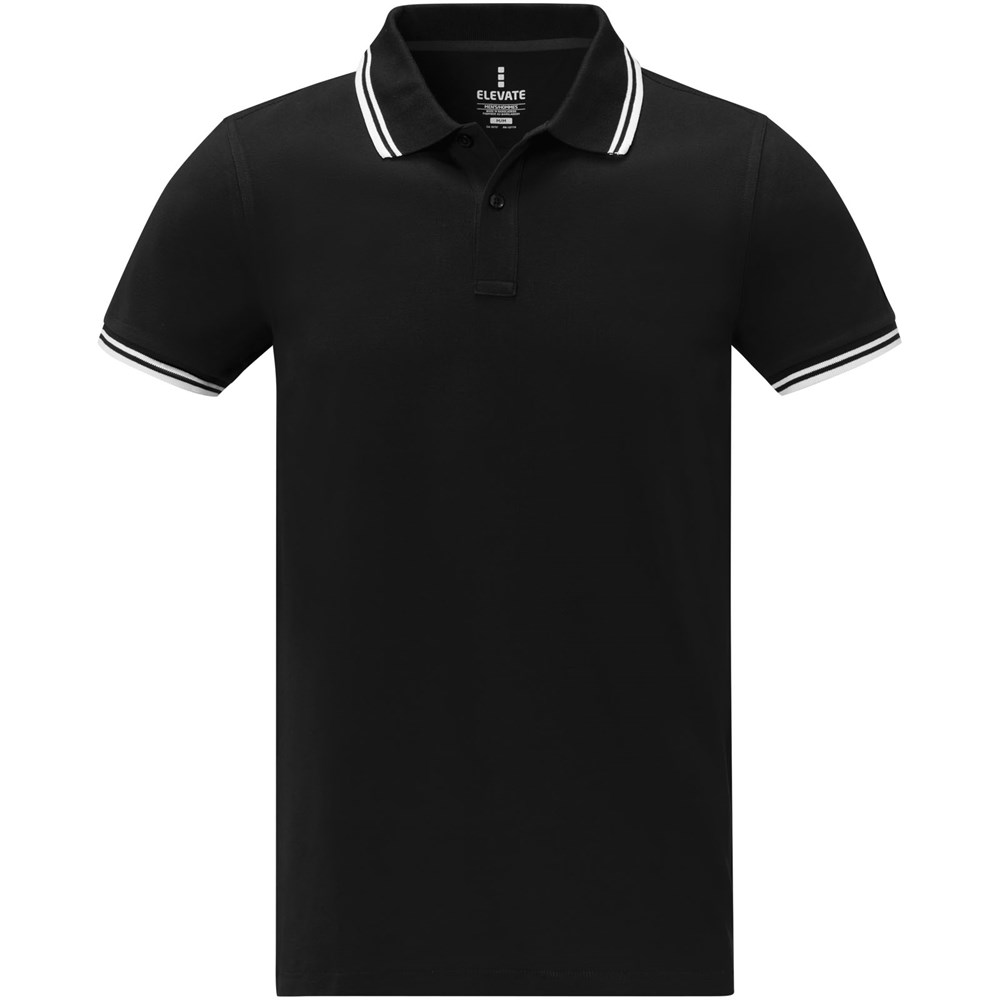 Amarago Polo mit abgesetztem Rand für Herren schwarz