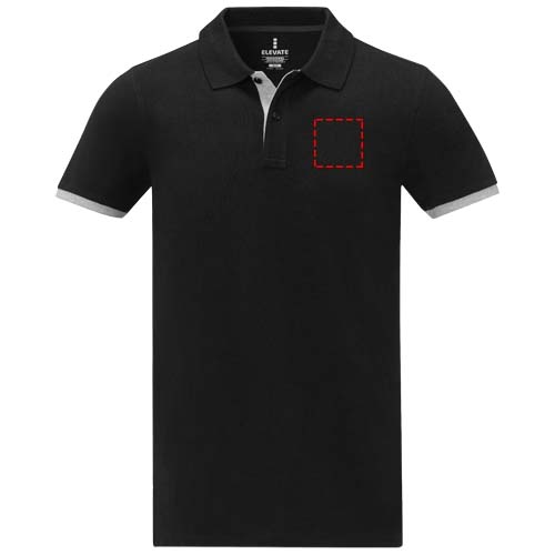Morgan Polo für Herren, zweifarbig schwarz