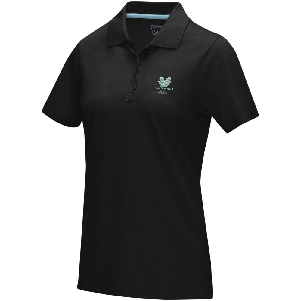 Graphite Poloshirt aus Bio-Baumwolle für Damen schwarz