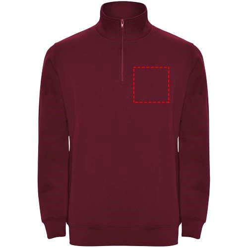 Aneto Pullover mit Viertelreissverschluss Garnet