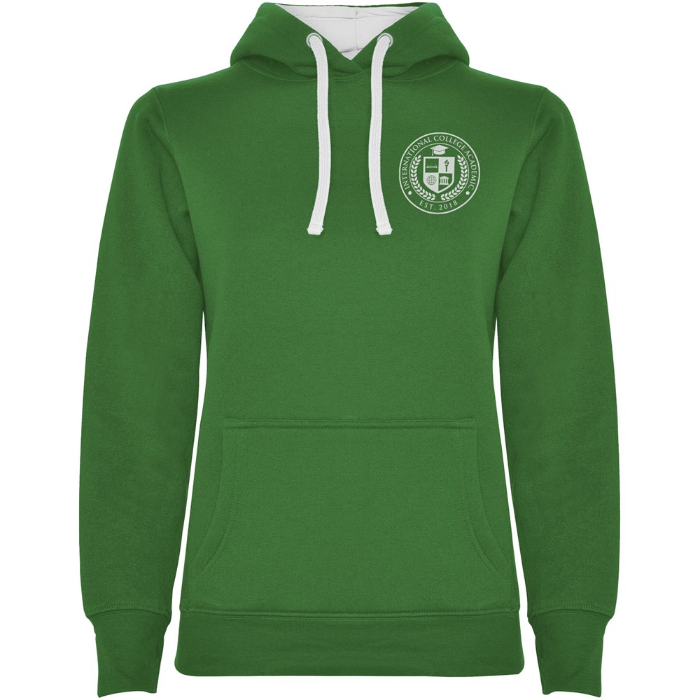 Urban Kapuzenpullover für Damen Kelly Green, weiss