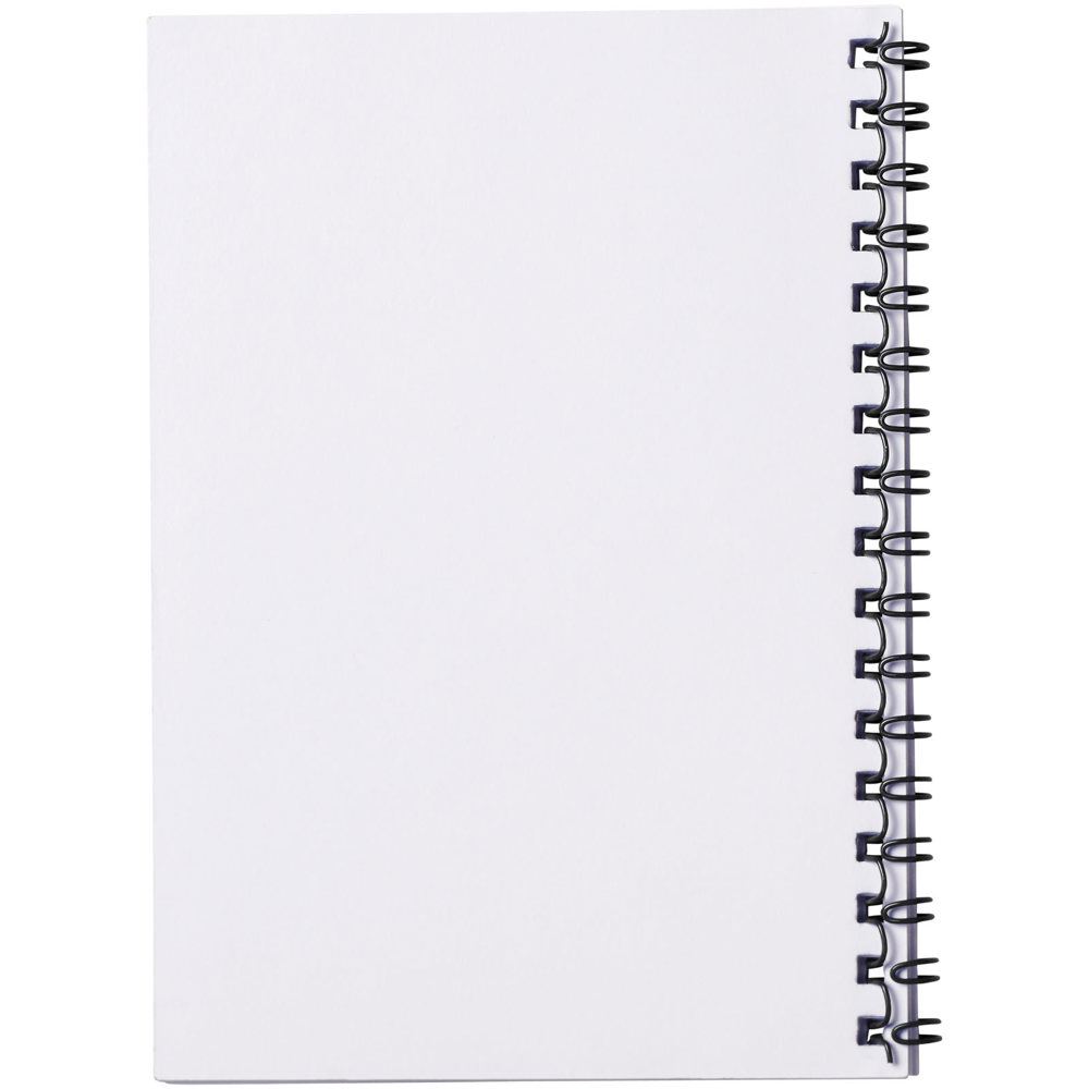 Desk-Mate® A6 Notizbuch mit Kunststoff Cover und Spiralbindung weiss, schwarz