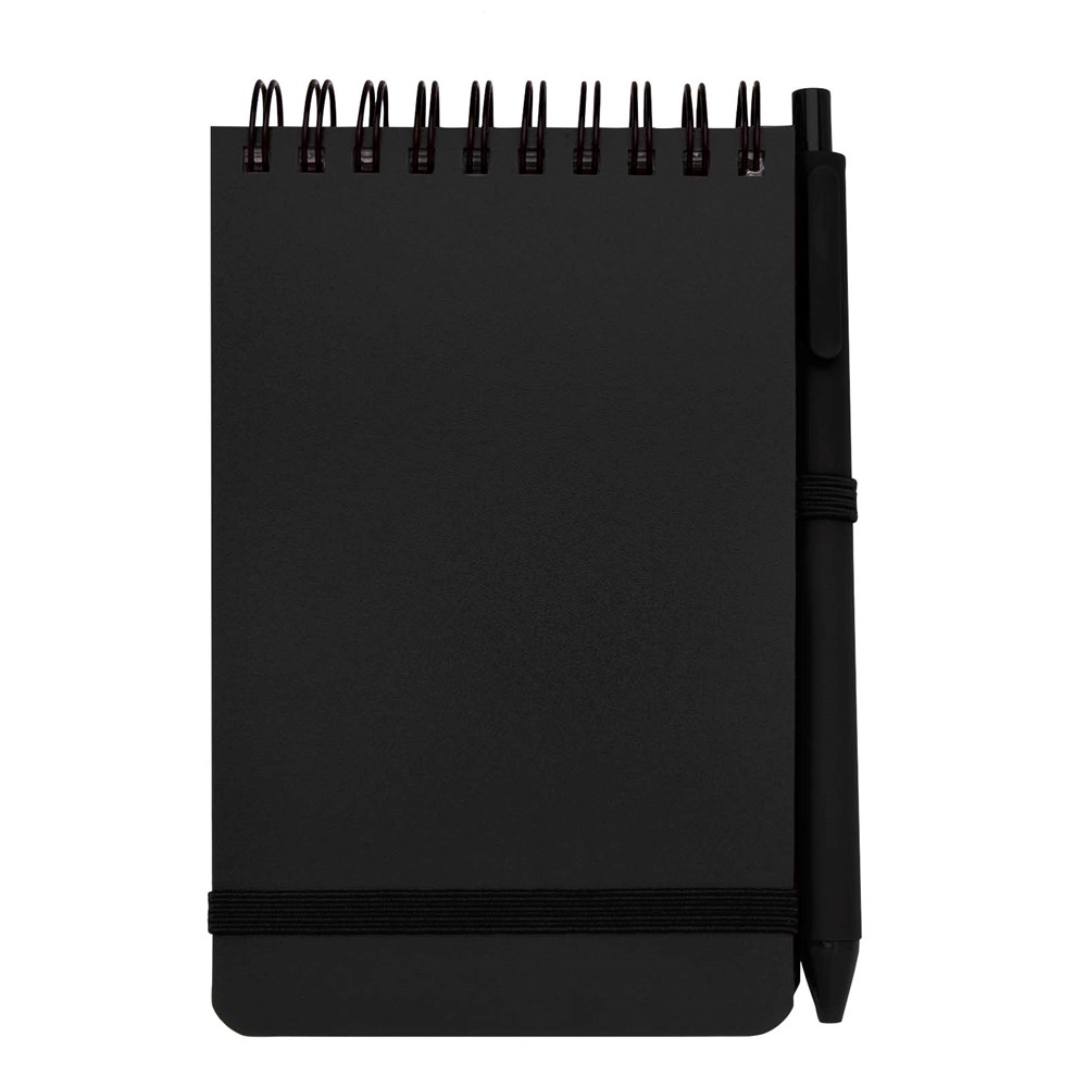 Thalaasa A6 Hardcover Notizbuch aus Ocean Bound Kunststoff mit Kugelschreiber (schwarze Mine)