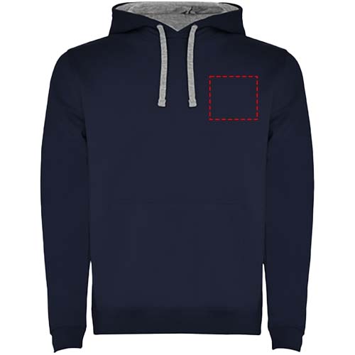 Urban Kapuzenpullover für Herren Navy Blue, Marl Grey