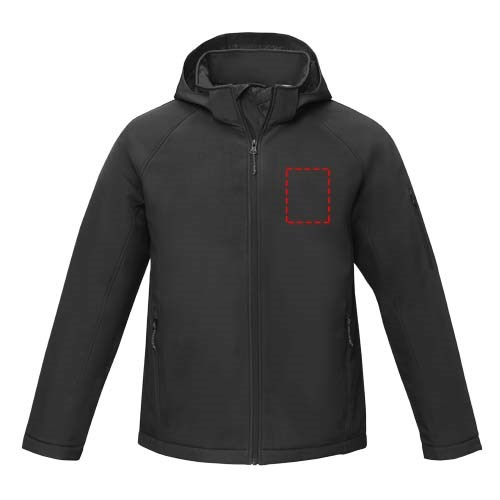 Notus wattierte Softshell Herrenjacke schwarz