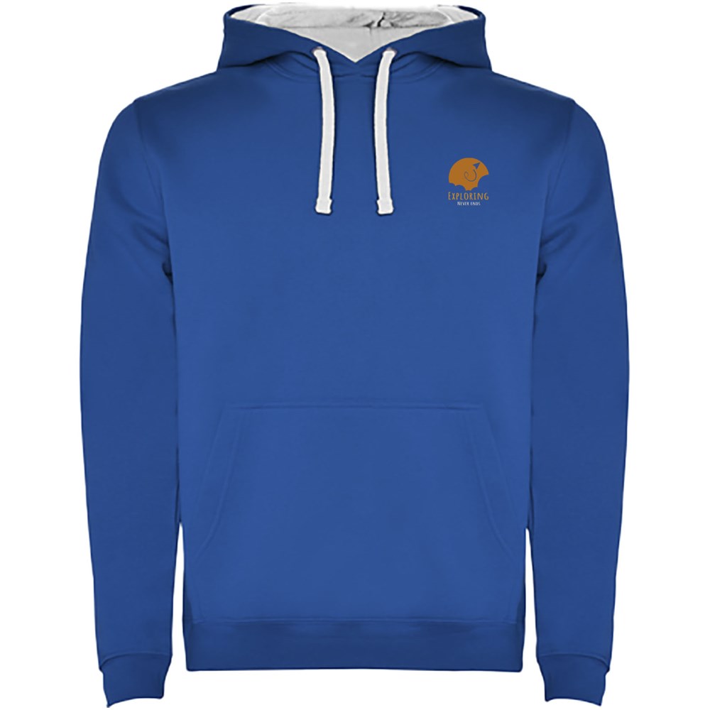 Urban Kapuzenpullover für Kinder royalblau, weiss