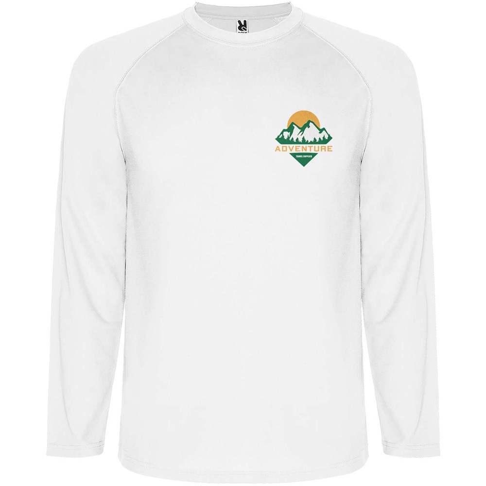 Montecarlo Langarm Sport-Shirt für Männer weiss
