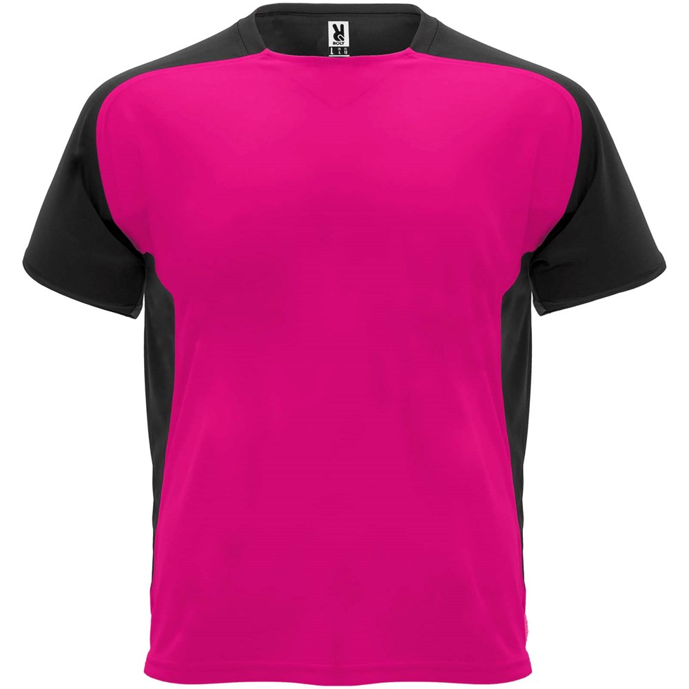 Bugatti T-Shirt Unisex aus recyceltem Material fuchsia, schwarz