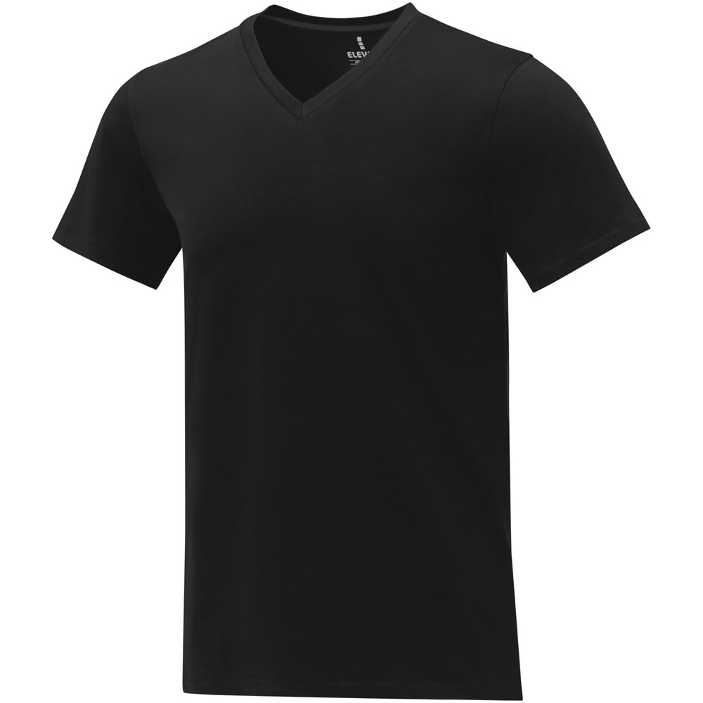 Somoto T-Shirt mit V-Ausschnitt für Herren schwarz