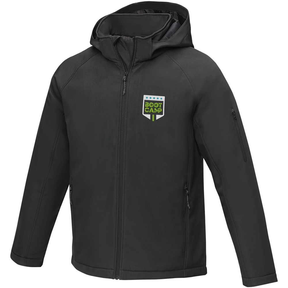 Notus wattierte Softshell Herrenjacke schwarz