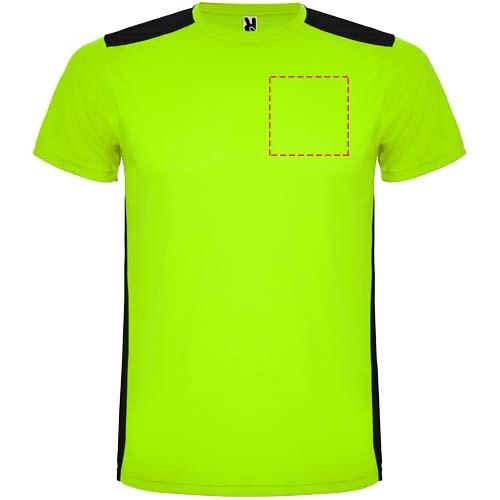 Detroit T-Shirt Unisex aus recyceltem Material limone, schwarz