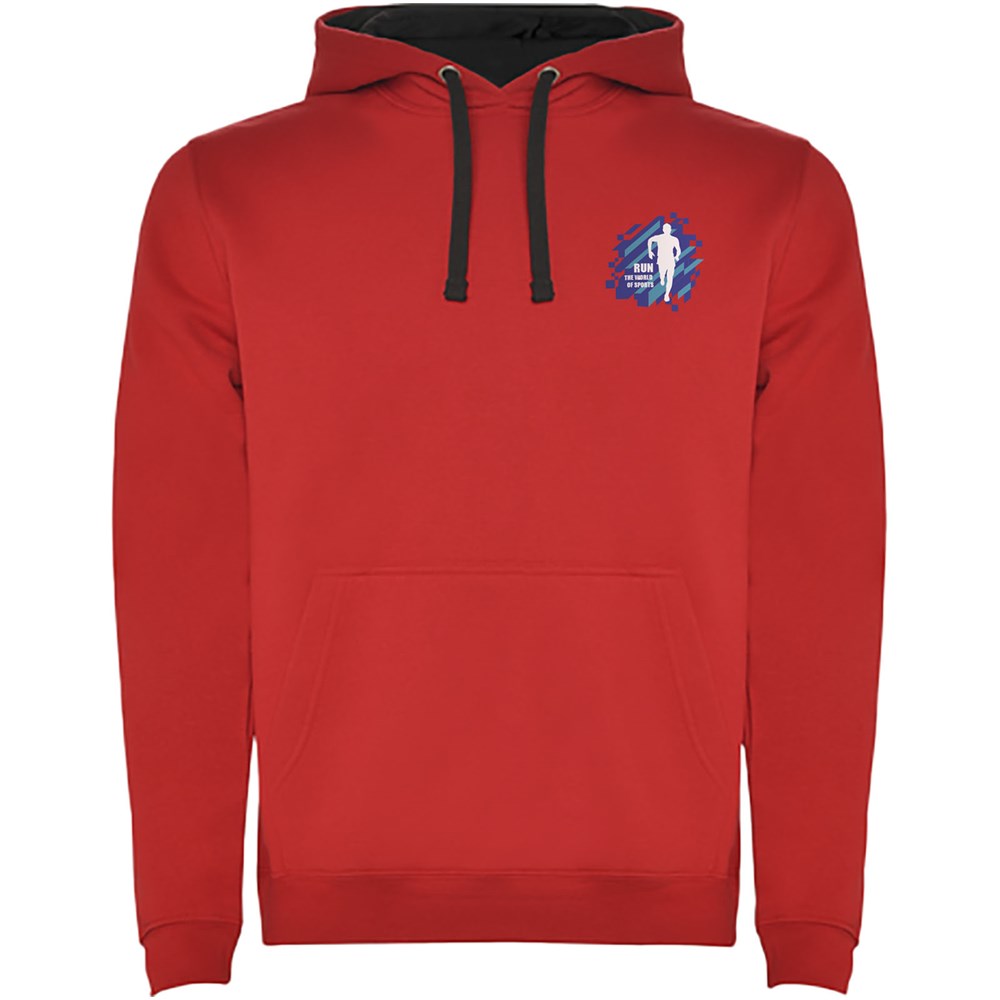 Urban Kapuzenpullover für Herren rot, schwarz