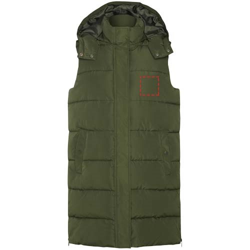Reine Steppweste für Damen Militar Green