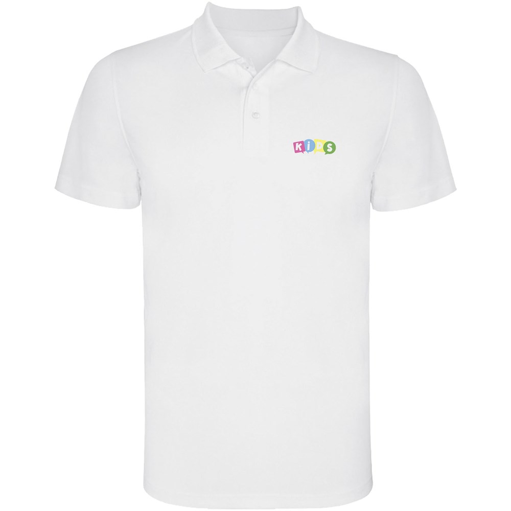 Monzha Sport Poloshirt für Kinder weiss