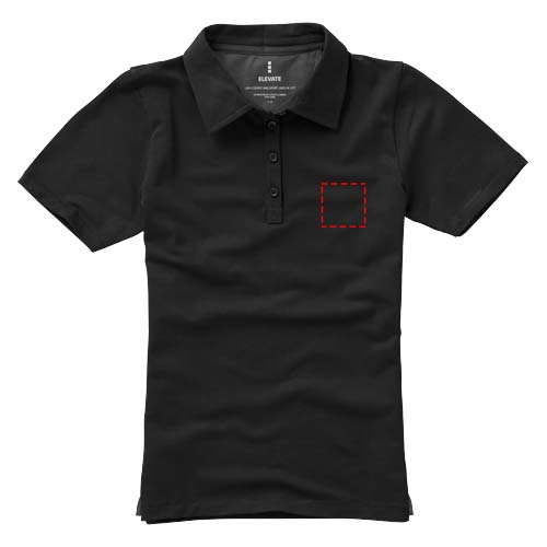 Markham Stretch Poloshirt für Damen schwarz