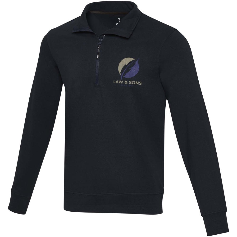 Tin Aware™ Pullover mit Half-Zip Reissverschluss aus recyceltem Material Unisex navy