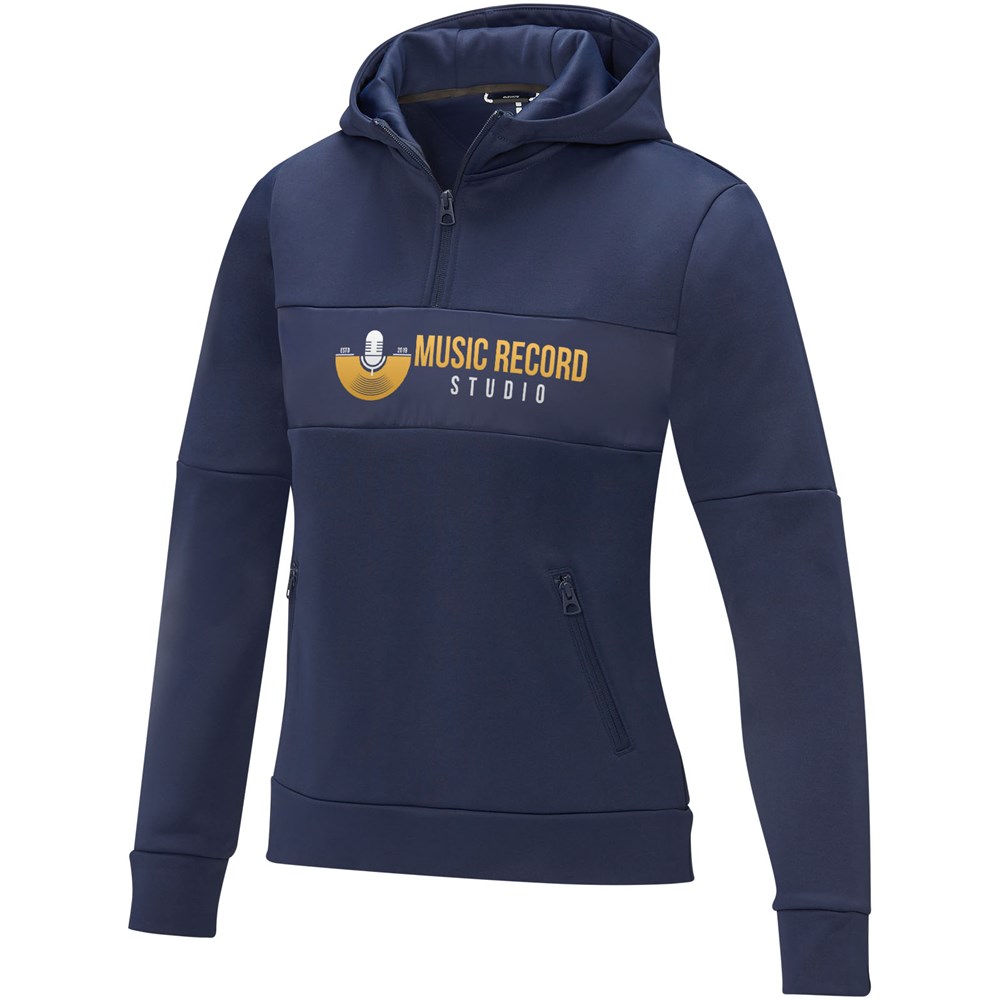 Sayan Kapuzenpullover mit halbem Reissverschluss für Damen navy