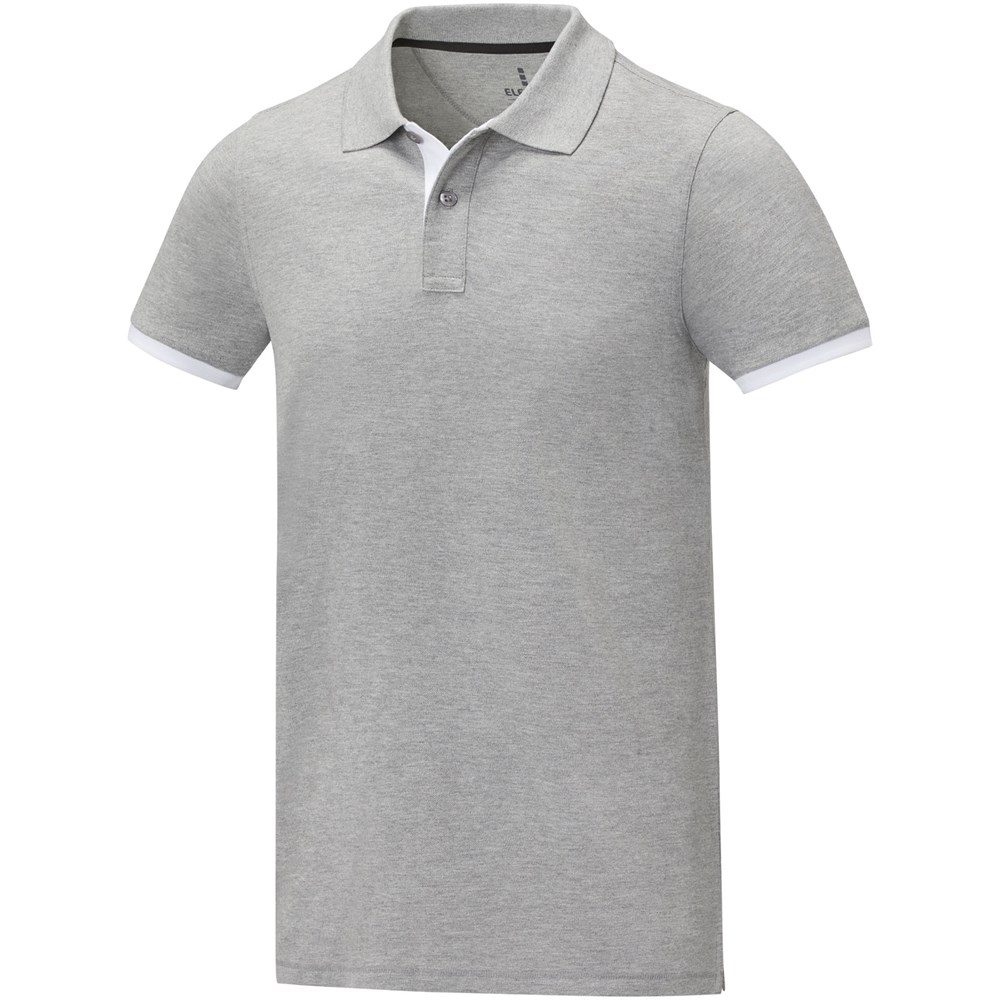Morgan Polo für Herren, zweifarbig heather grau