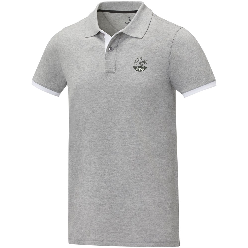 Morgan Polo für Herren, zweifarbig heather grau