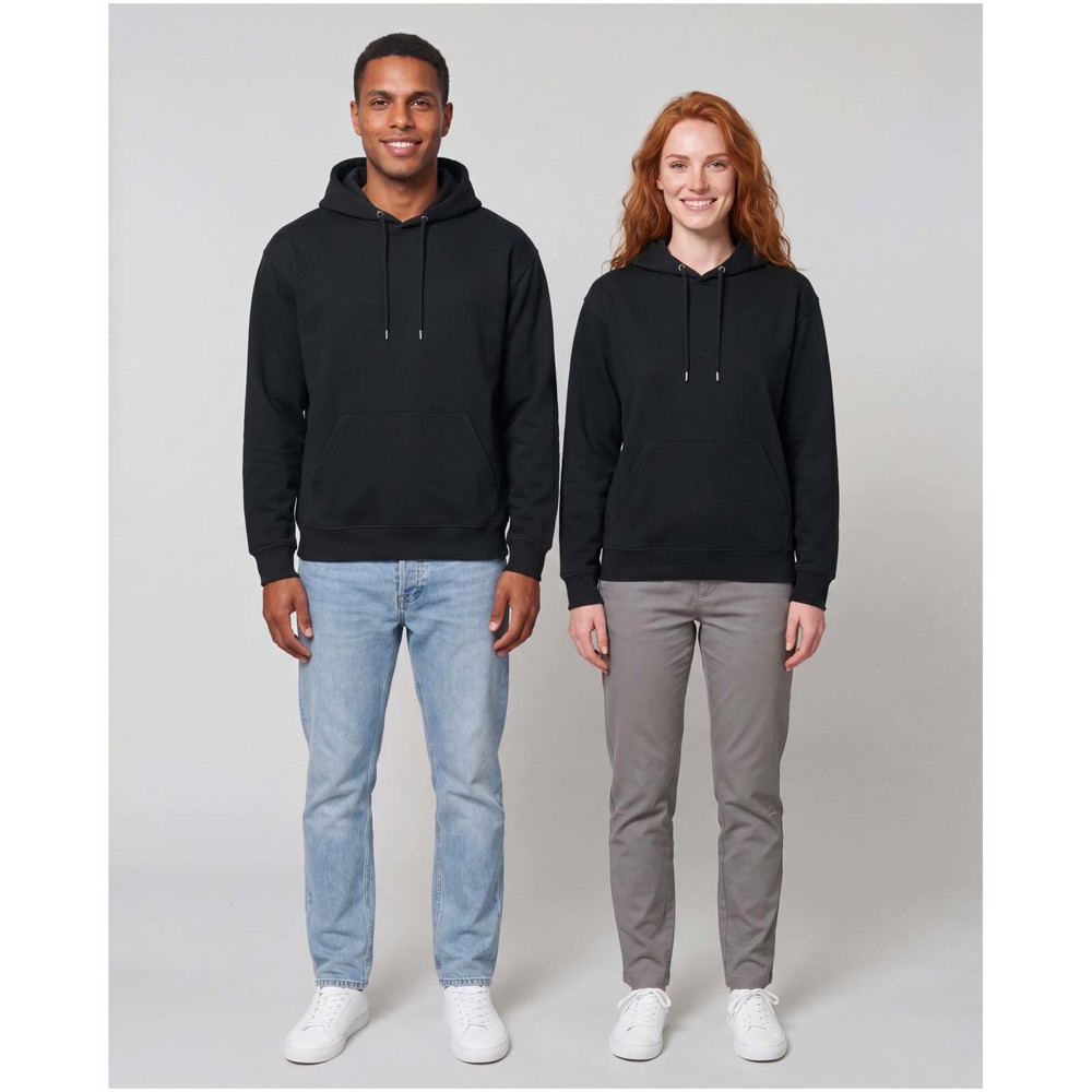 Boris Oversize Kapuzenpullover aus recycelter 280 g/m2 Bio Baumwolle (OCS), unisex schwarz
