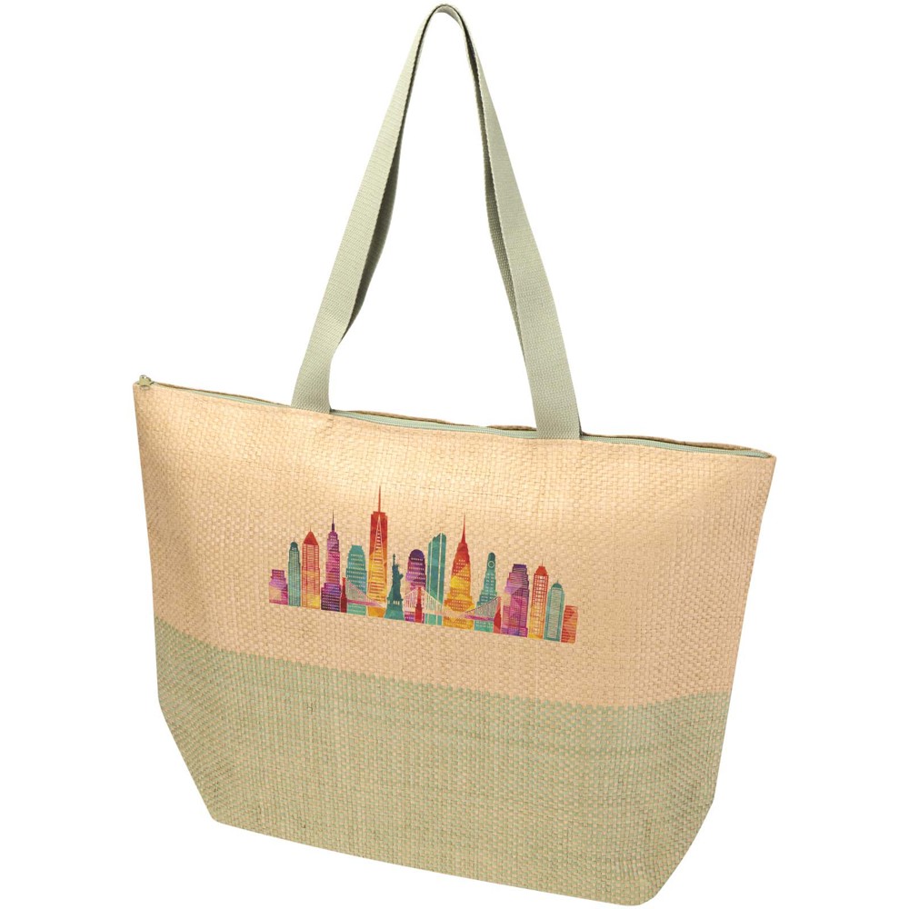 Rhythm grosse Strohpapier Tragetasche mit Reissverschluss, 21 l
