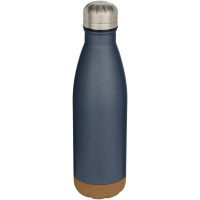 Cove 500 ml doppelwandige, vakuumisolierte Trinkflasche aus Edelstahl mit Korkdetails