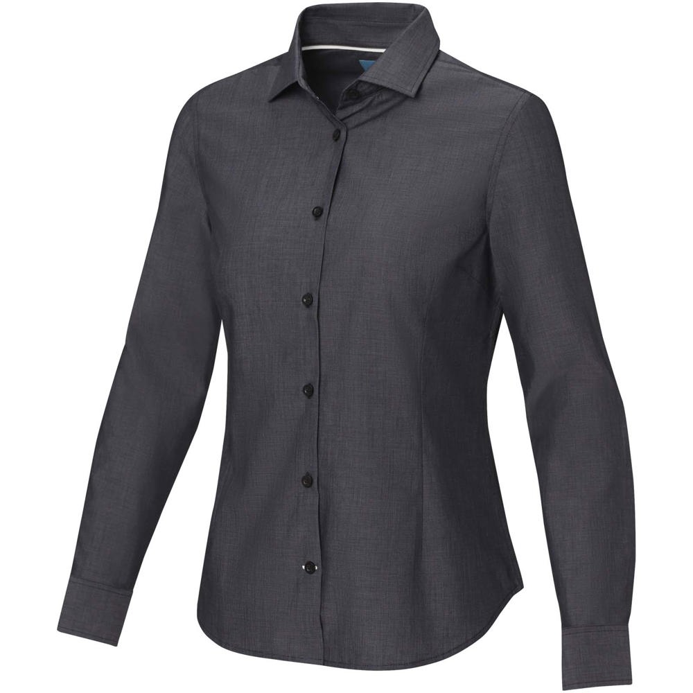 Cuprite Langarm Shirt aus Bio-Baumwolle für Damen schwarz