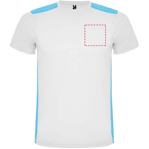 Detroit Sport T-Shirt für Kinder weiss, türkis