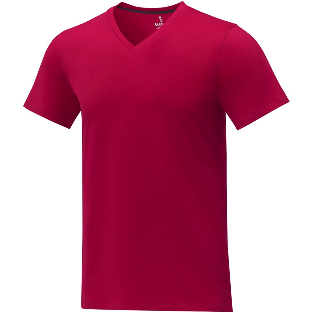 Somoto T-Shirt mit V-Ausschnitt für Herren rot