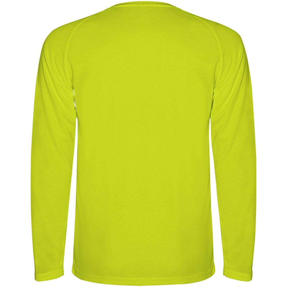 Montecarlo Langarm-Sport-Shirt für Kinder Fluor Yellow
