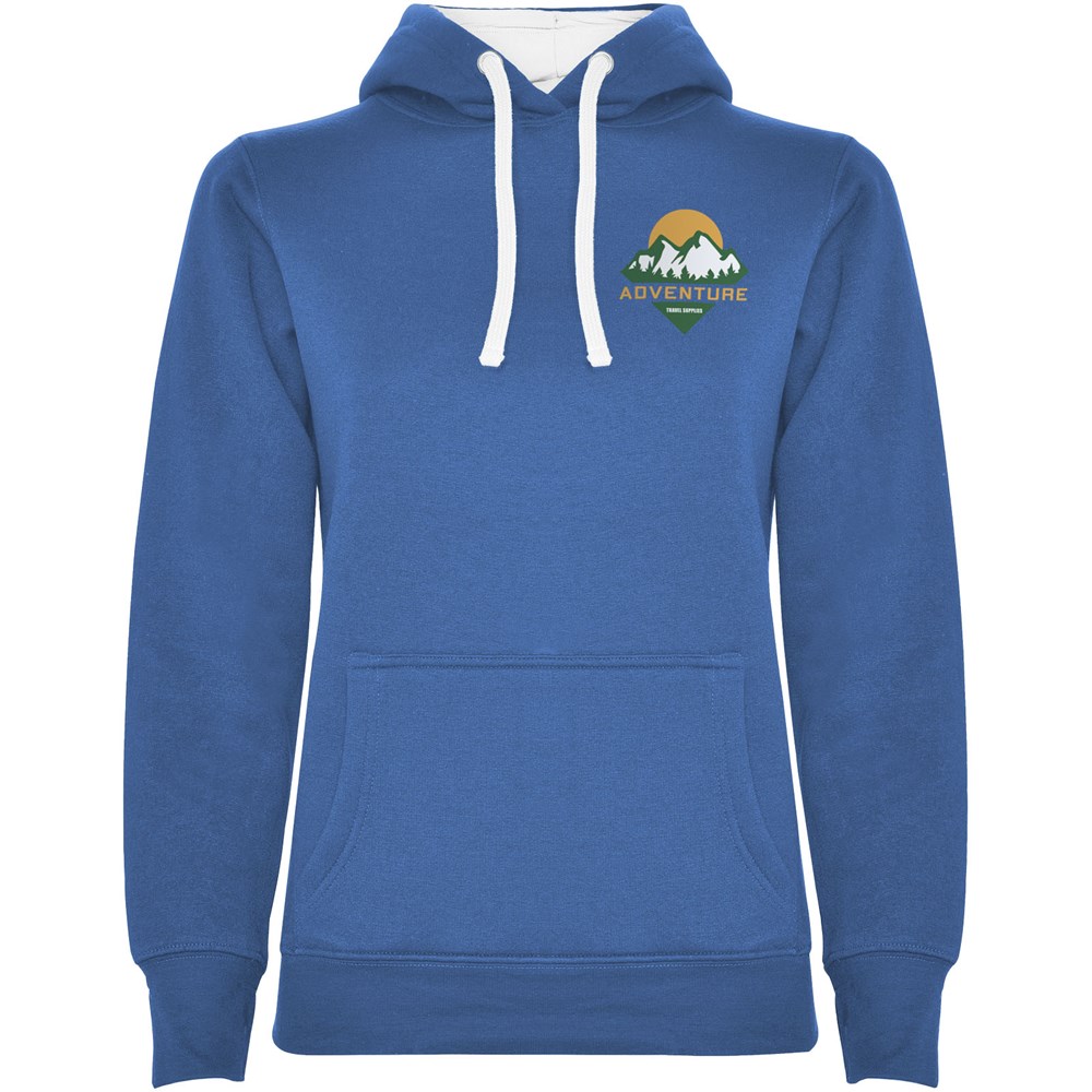 Urban Kapuzenpullover für Damen royalblau, weiss