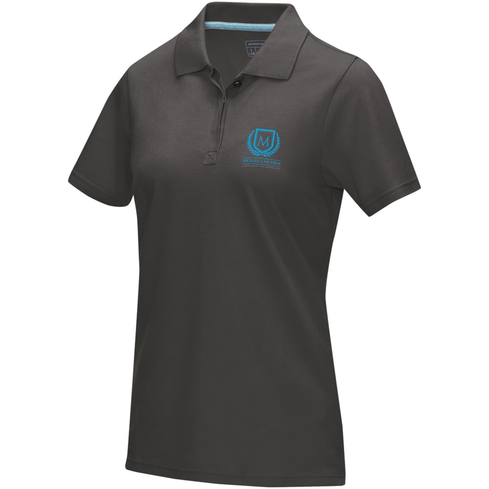 Graphite Poloshirt aus Bio-Baumwolle für Damen storm grey