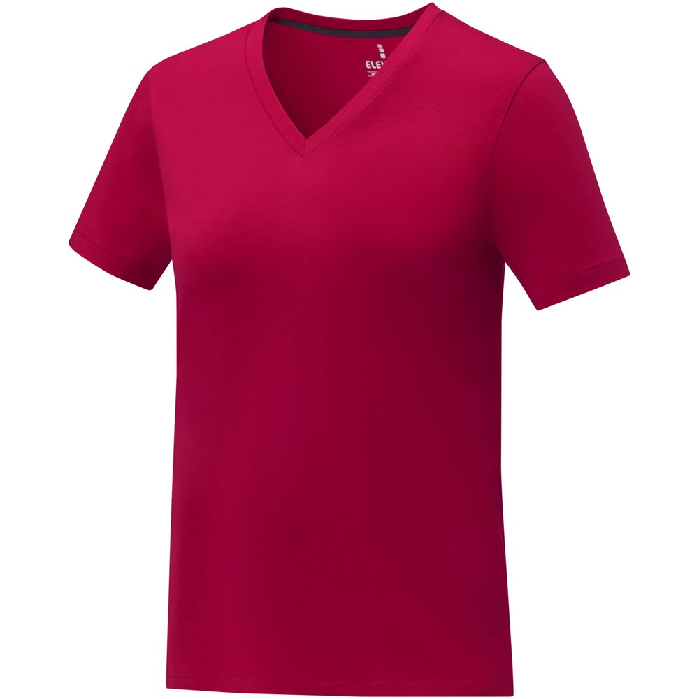 Somoto T-Shirt mit V-Ausschnitt für Damen rot