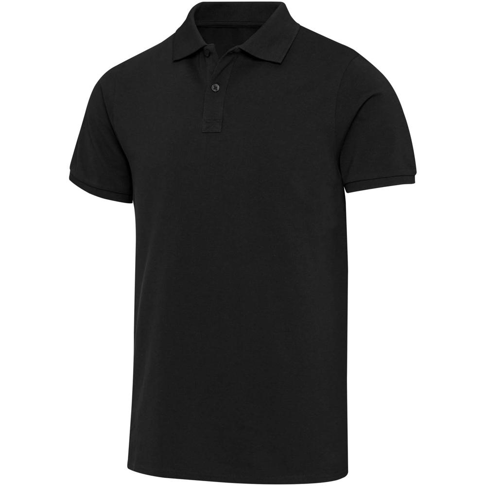 Beryl 220 g/m² Kurzärmeliges Poloshirt Bio-Recyclingmaterial (OCS), unisex schwarz