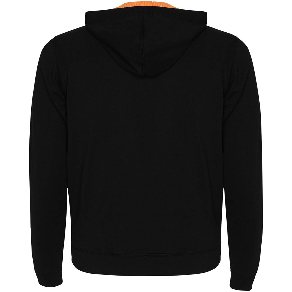 Fuji Kaputzensweatjacke Unisex schwarz, Fluor Orange