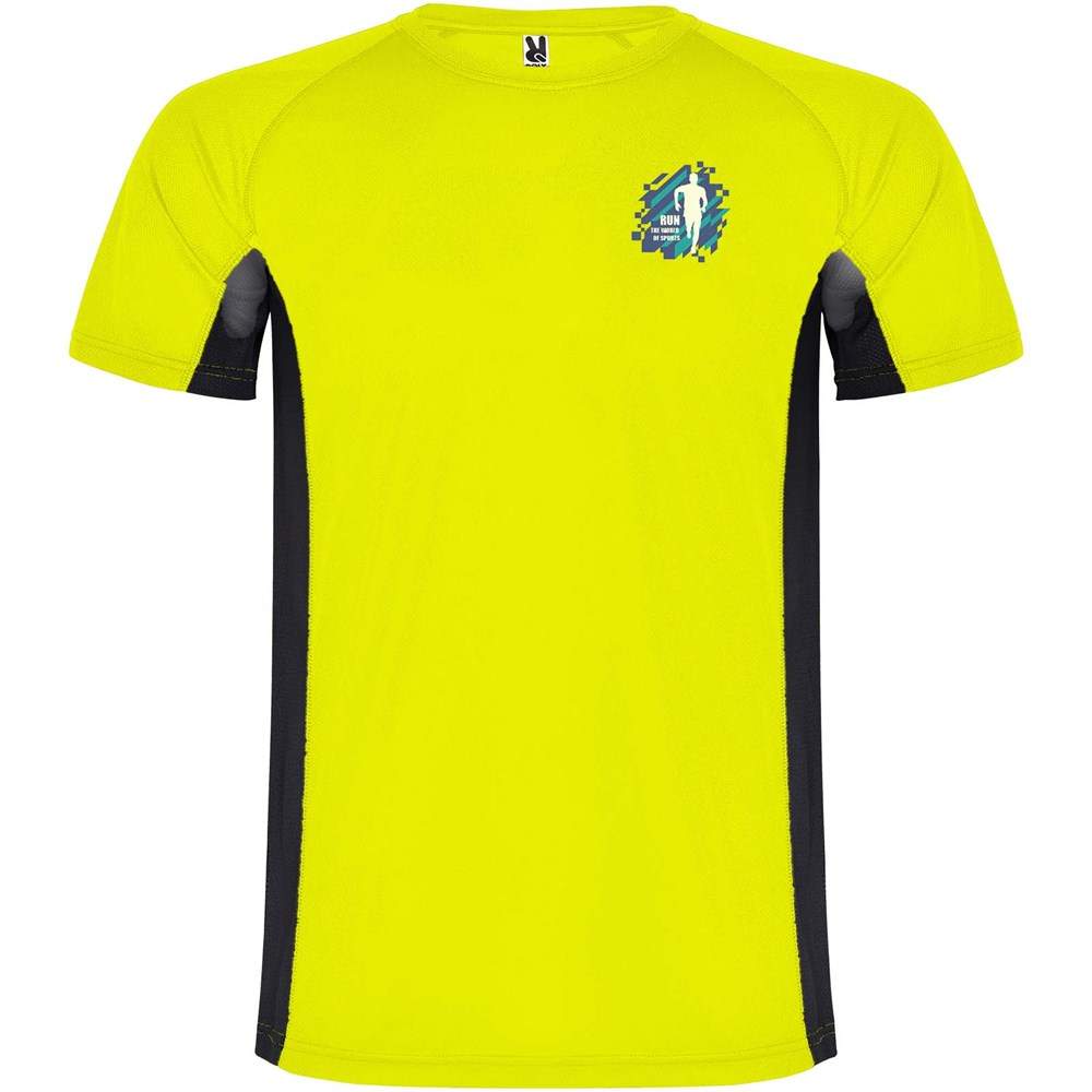 Shanghai Sport T-Shirt für Herren Fluor Yellow, schwarz