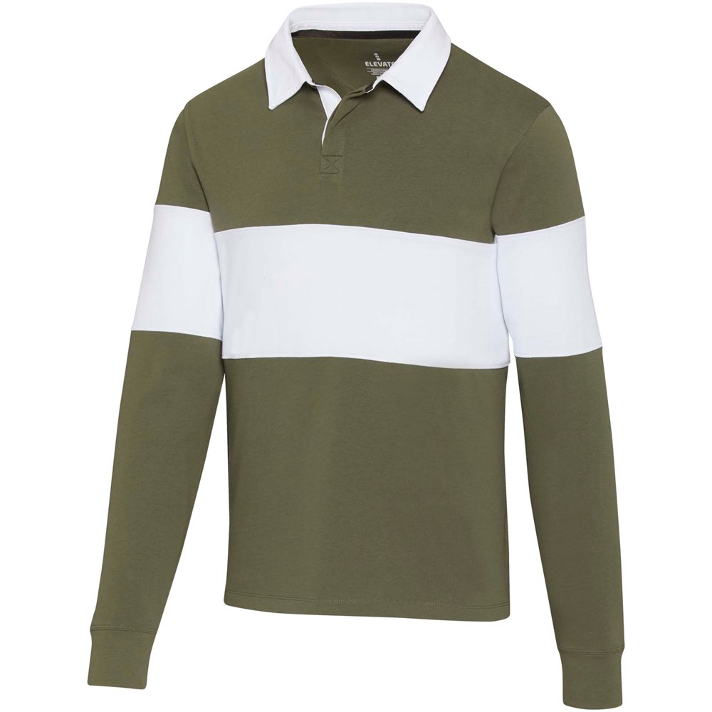 Clyde Rugby Polo Sweatshirt Unisex grün, weiss