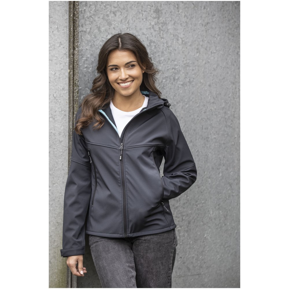 Coltan Softshelljacke aus recyceltem Material für Damen schwarz
