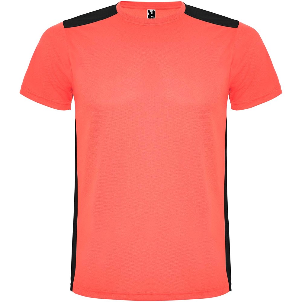 Detroit Sport T-Shirt für Kinder Fluor Coral, schwarz