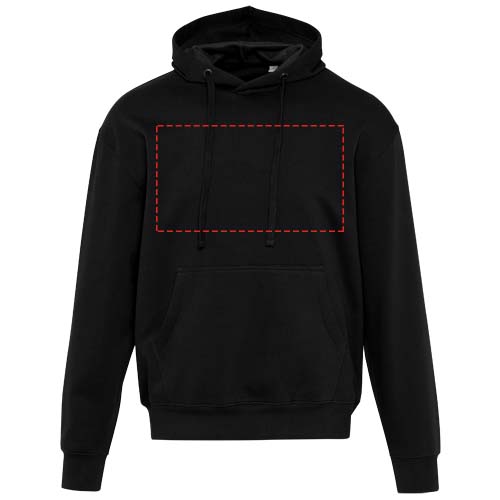 Boris Oversize Kapuzenpullover aus recycelter 280 g/m2 Bio Baumwolle (OCS), unisex schwarz