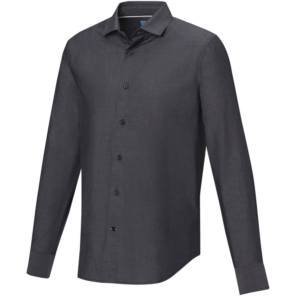 Cuprite Langarm Shirt aus Bio-Baumwolle für Herren schwarz