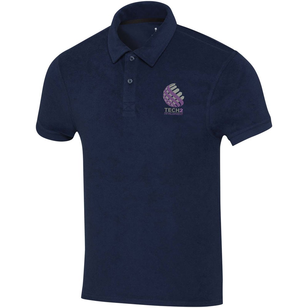 Akoya Poloshirt aus recyceltem Frottee Unisex navy