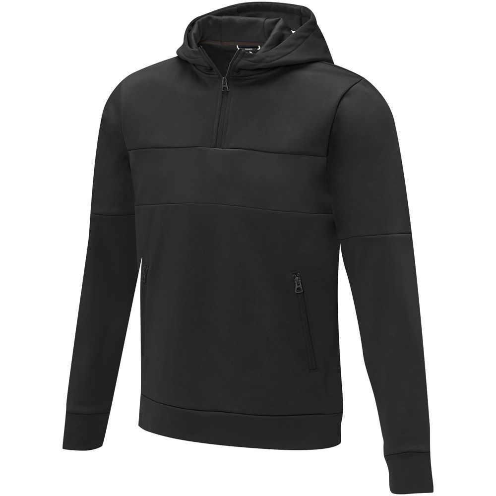 Sayan Kapuzenpullover mit halbem Reissverschluss für Herren schwarz
