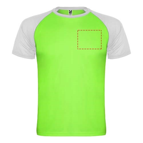 Indianapolis Sport T-Shirt für Kinder Fluor Green, weiss