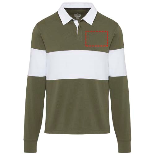 Clyde Rugby Polo Sweatshirt Unisex grün, weiss