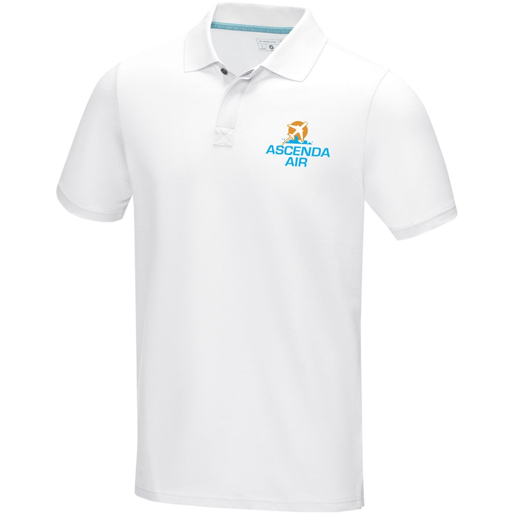 Graphite Poloshirt aus Bio-Baumwolle für Herren weiss