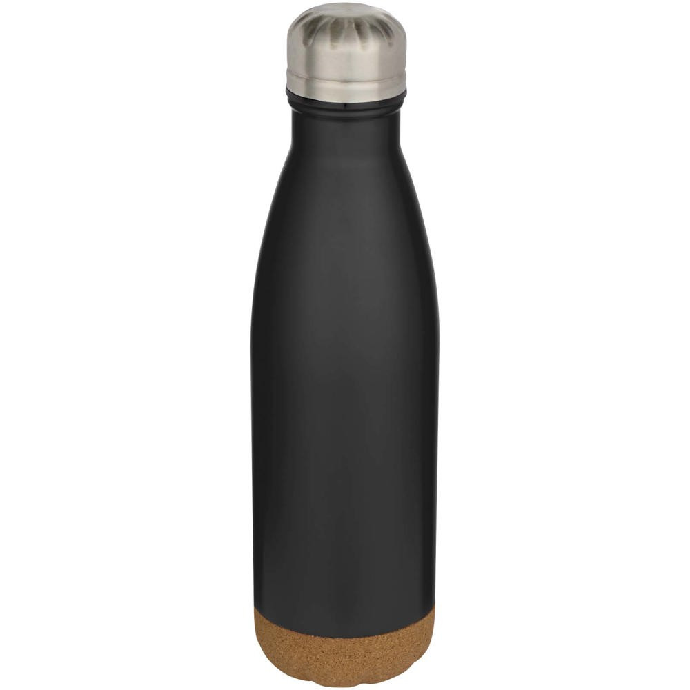Cove 500 ml doppelwandige, vakuumisolierte Trinkflasche aus Edelstahl mit Korkdetails