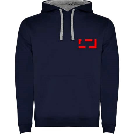 Urban Kapuzenpullover für Kinder Navy Blue, Marl Grey