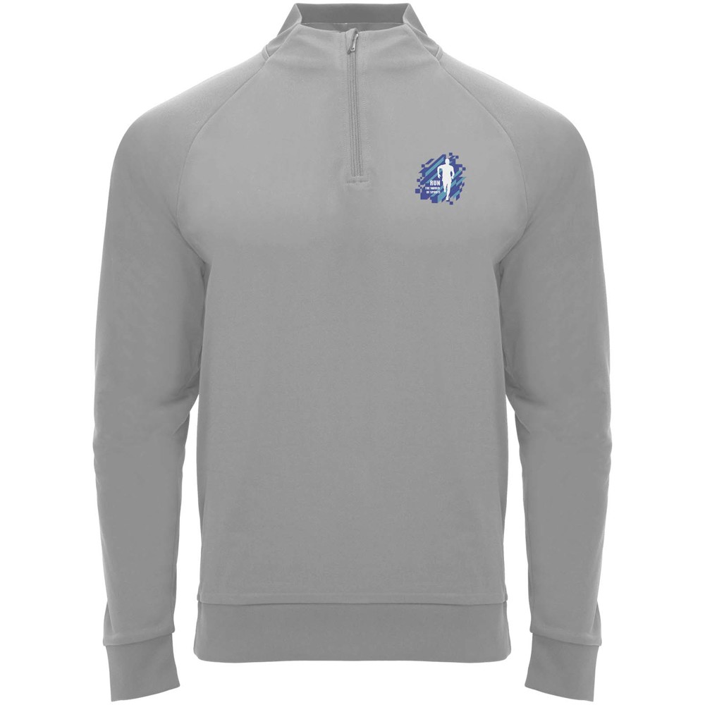 Epiro 200 g/m² Half-Zip Sweatshirt Unisex grau